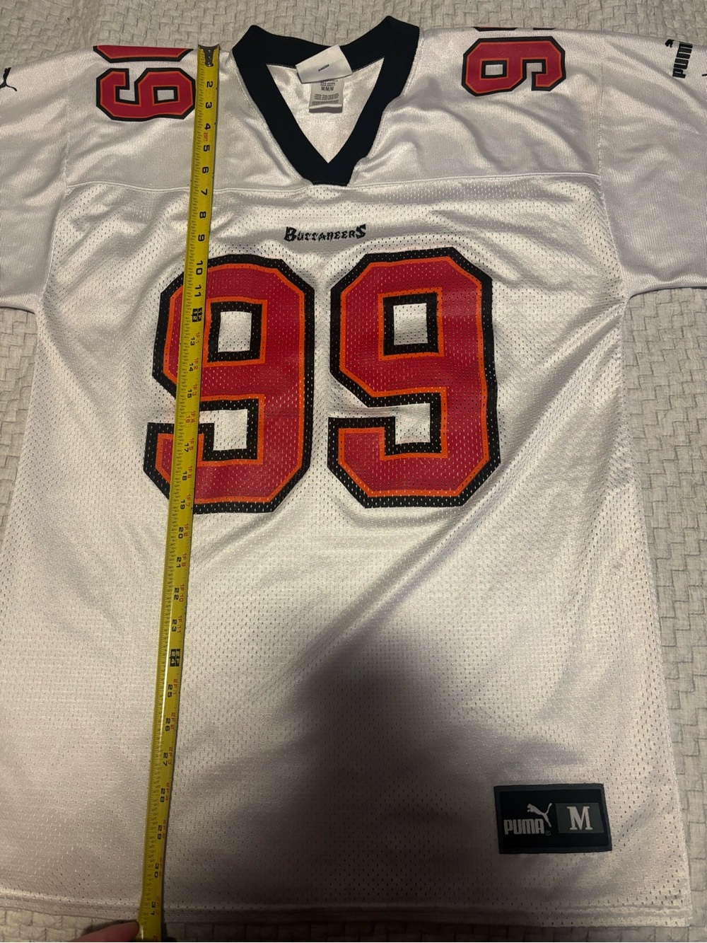 Vintage Warren Sapp #99 Tampa Bay Buccaneers NFL Football Jersey Size M Puma Tag - Picture 8 of 8